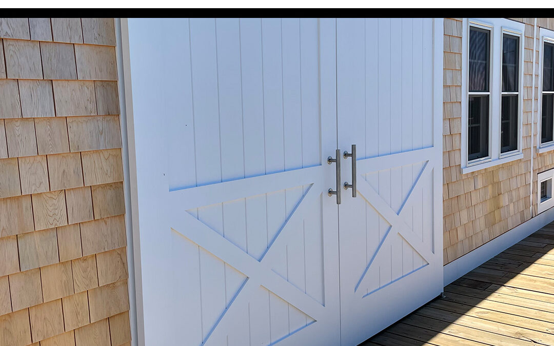 sliding barn doors made with PVC millwork
