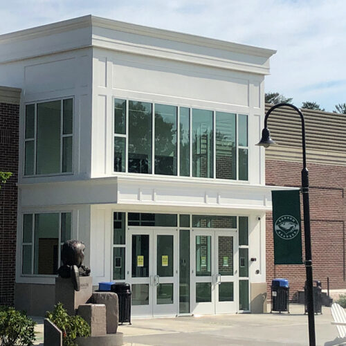 Millwork at Babson College custom-made using PVC
